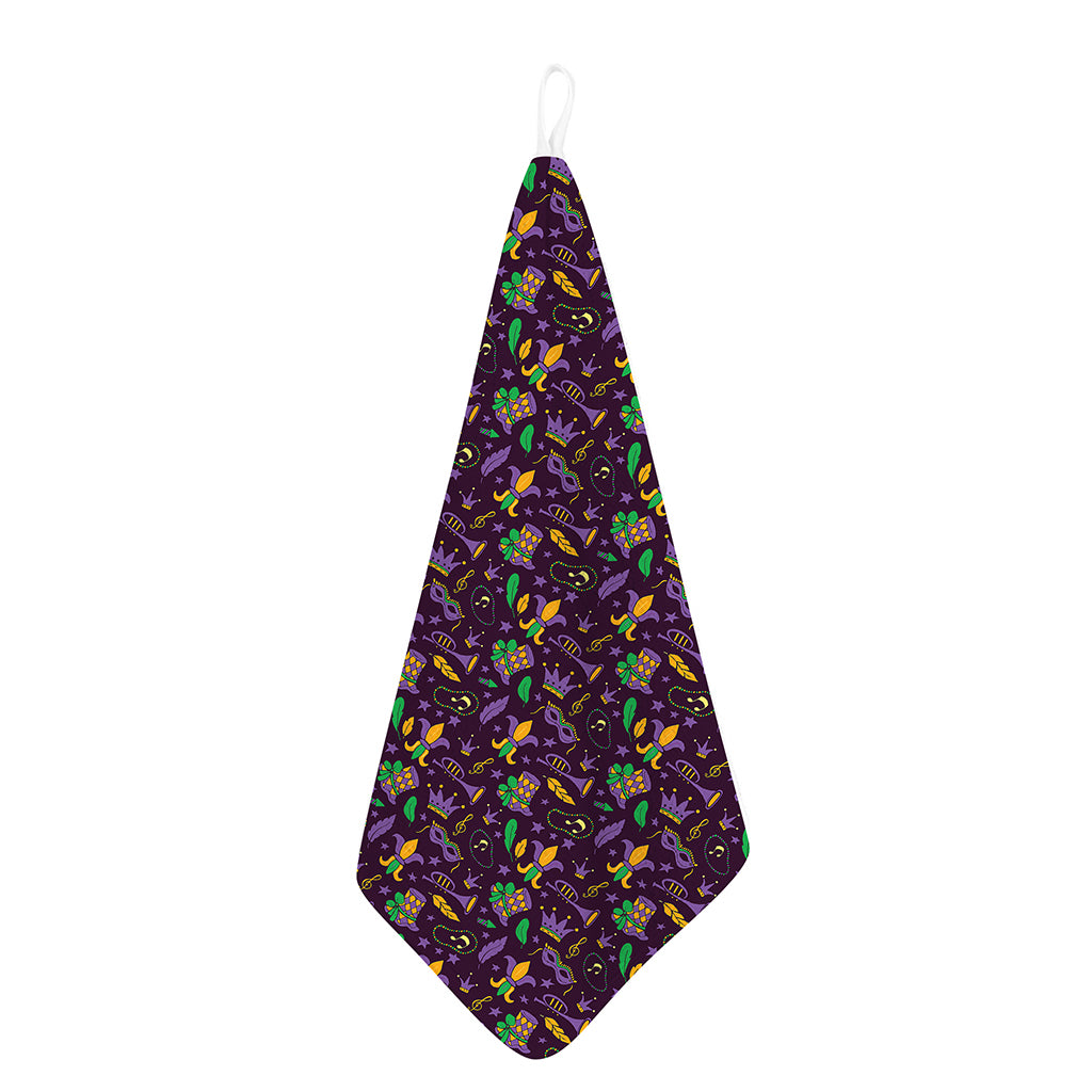 Mardi Gras Party Pattern Print Hand Towel