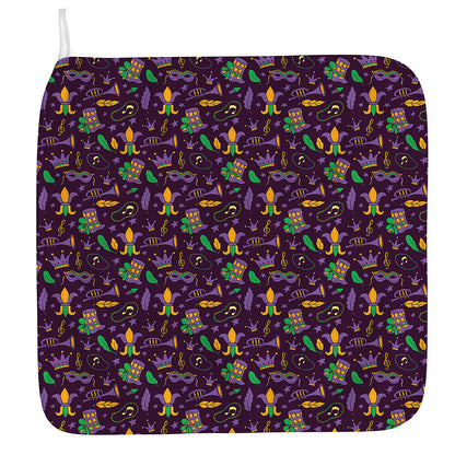 Mardi Gras Party Pattern Print Hand Towel