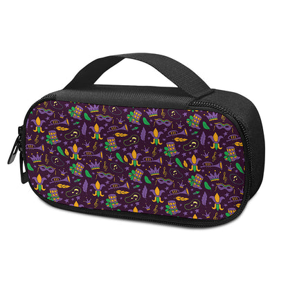 Mardi Gras Party Pattern Print Insulin Cooler Travel Case