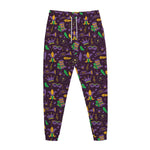 Mardi Gras Party Pattern Print Jogger Pants