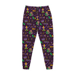 Mardi Gras Party Pattern Print Jogger Pants