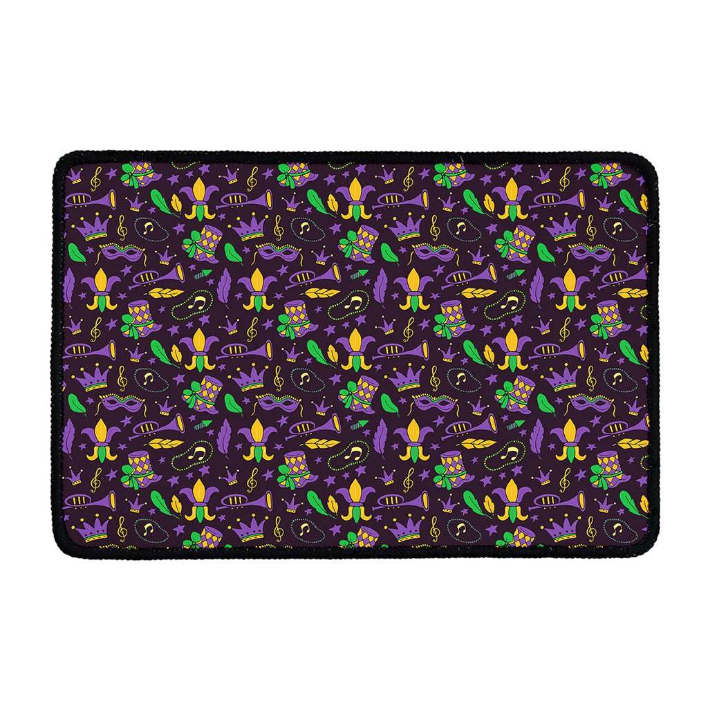 Mardi Gras Party Pattern Print Kitchen Mat