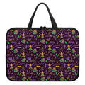 Mardi Gras Party Pattern Print Laptop Sleeve With Handle