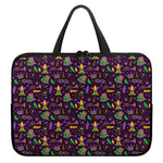 Mardi Gras Party Pattern Print Laptop Sleeve With Handle