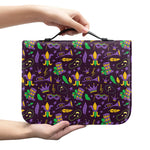 Mardi Gras Party Pattern Print Leather Bible Cover