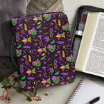 Mardi Gras Party Pattern Print Leather Bible Cover