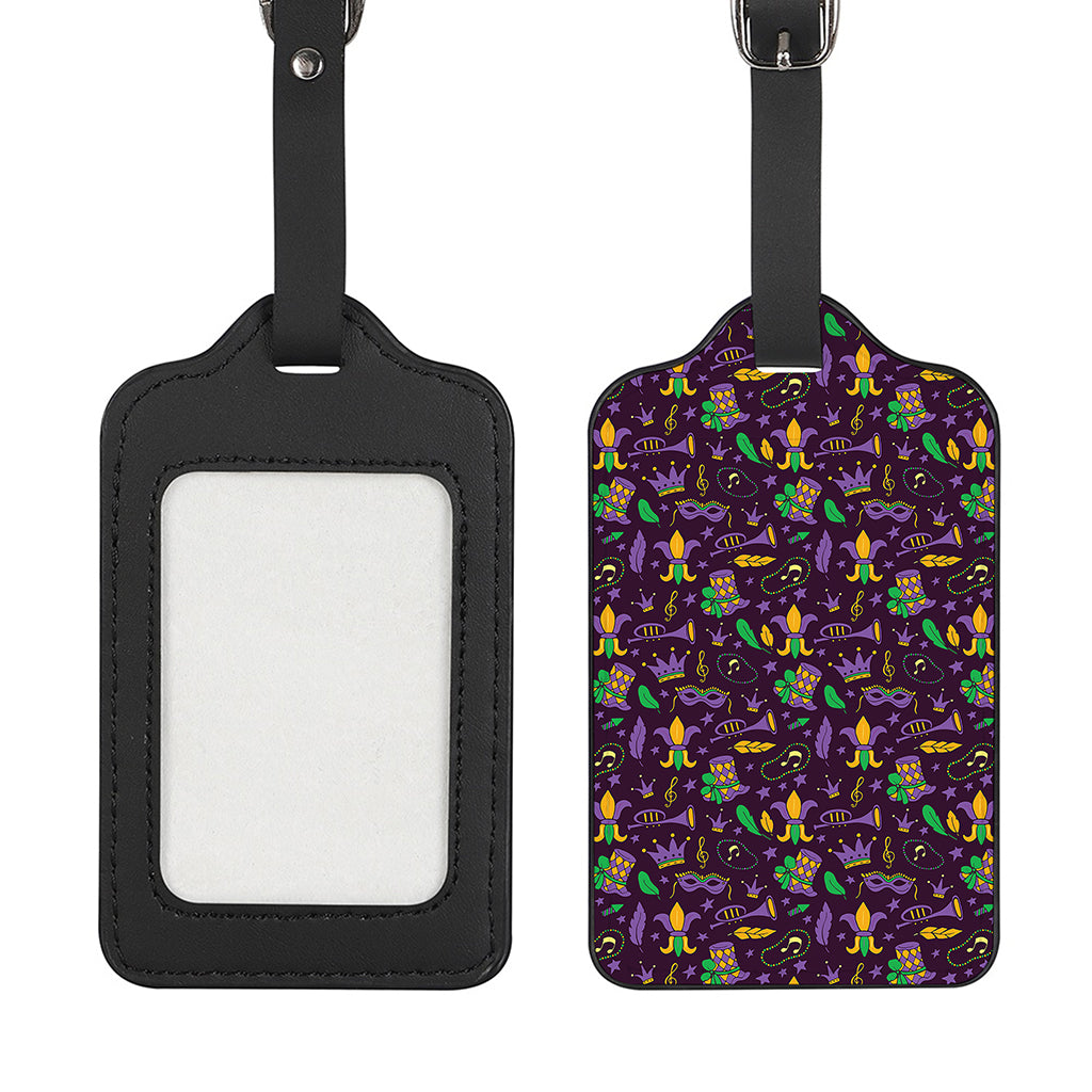 Mardi Gras Party Pattern Print Luggage Tag