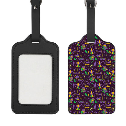 Mardi Gras Party Pattern Print Luggage Tag