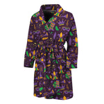 Mardi Gras Party Pattern Print Men's Bathrobe