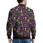 Mardi Gras Party Pattern Print Men's Bomber Jacket