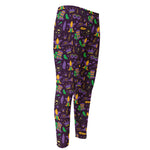 Mardi Gras Party Pattern Print Men's Compression Pants
