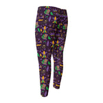 Mardi Gras Party Pattern Print Men's Compression Pants