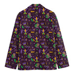 Mardi Gras Party Pattern Print Men's Cotton Blazer