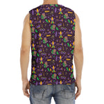 Mardi Gras Party Pattern Print Men's Fitness Tank Top