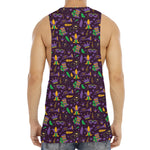 Mardi Gras Party Pattern Print Men's Muscle Tank Top