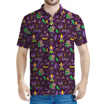 Mardi Gras Party Pattern Print Men's Polo Shirt