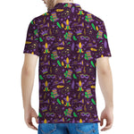 Mardi Gras Party Pattern Print Men's Polo Shirt