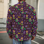 Mardi Gras Party Pattern Print Men's Shirt Jacket