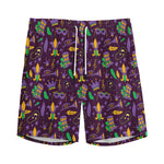 Mardi Gras Party Pattern Print Men's Sports Shorts