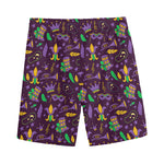 Mardi Gras Party Pattern Print Men's Sports Shorts