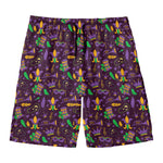 Mardi Gras Party Pattern Print Men's Swim Trunks