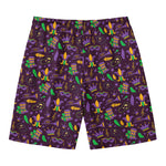 Mardi Gras Party Pattern Print Men's Swim Trunks