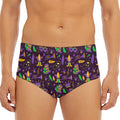 Mardi Gras Party Pattern Print Men's Triangle Swim Briefs