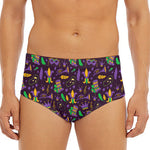 Mardi Gras Party Pattern Print Men's Triangle Swim Briefs
