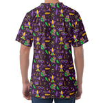 Mardi Gras Party Pattern Print Men's Velvet T-Shirt
