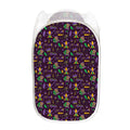 Mardi Gras Party Pattern Print Mesh Laundry Hamper