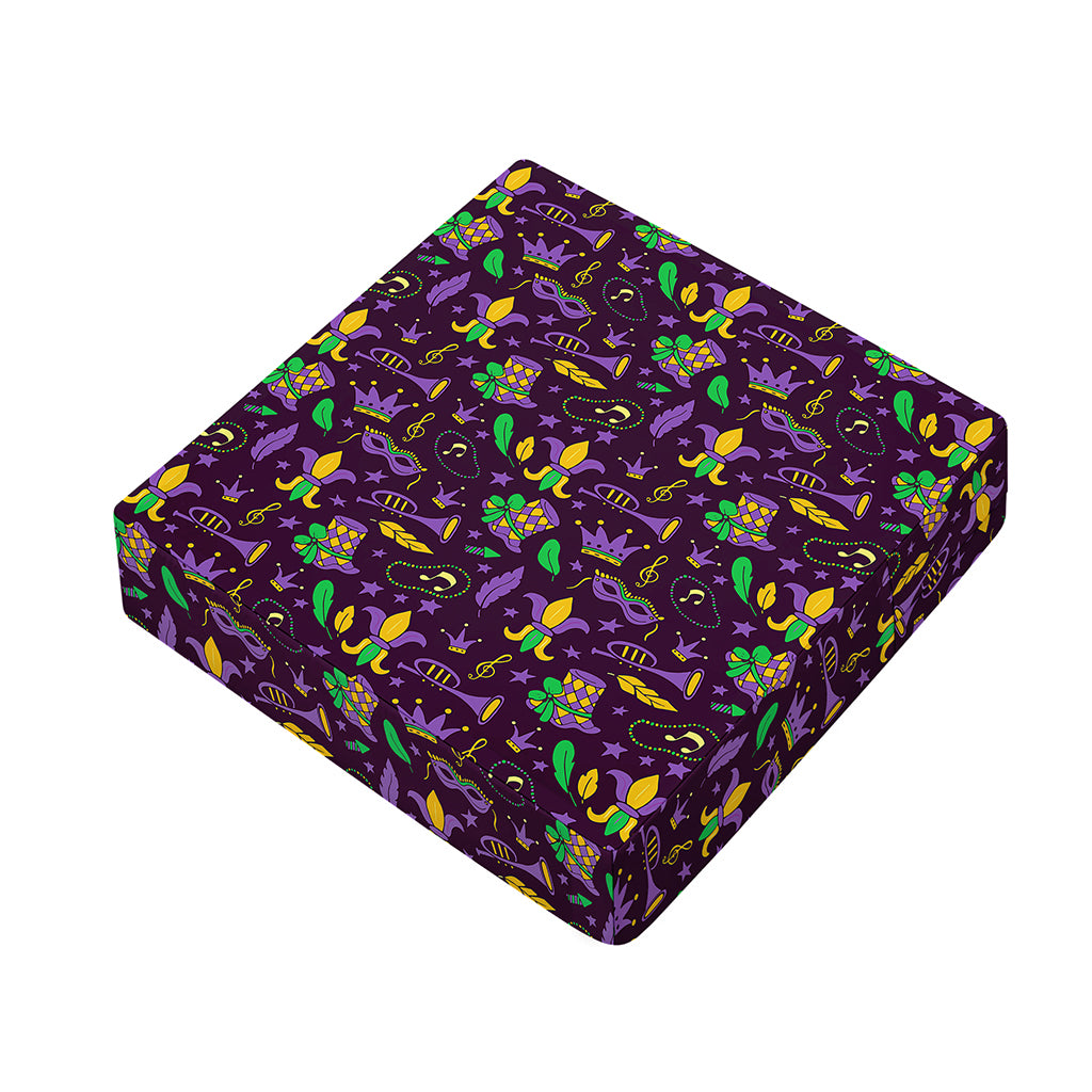 Mardi Gras Party Pattern Print Outdoor Seat Cushion Cover