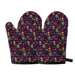 Mardi Gras Party Pattern Print Oven Mitts