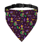 Mardi Gras Party Pattern Print Over The Collar Dog Bandana
