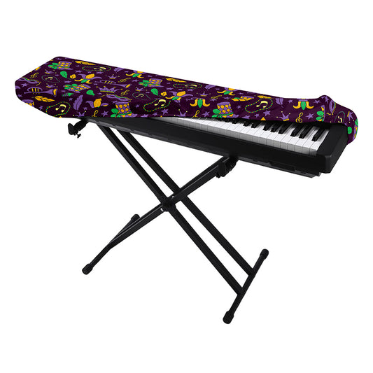Mardi Gras Party Pattern Print Piano Keyboard Cover