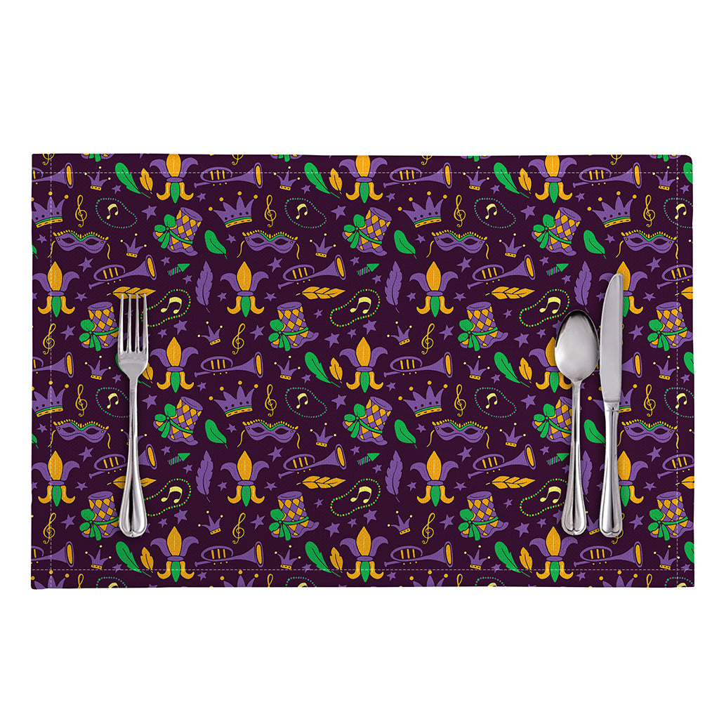 Mardi Gras Party Pattern Print Placemat