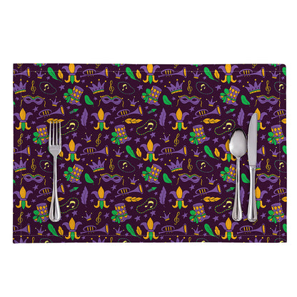 Mardi Gras Party Pattern Print Placemat