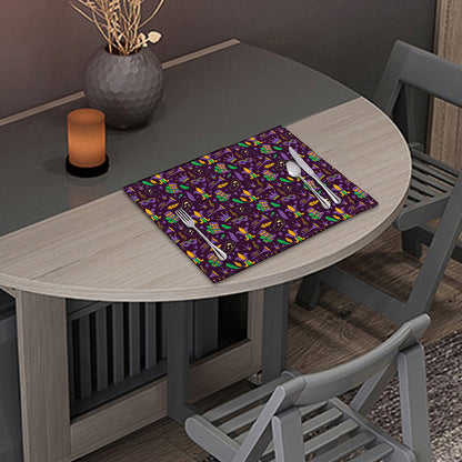 Mardi Gras Party Pattern Print Placemat