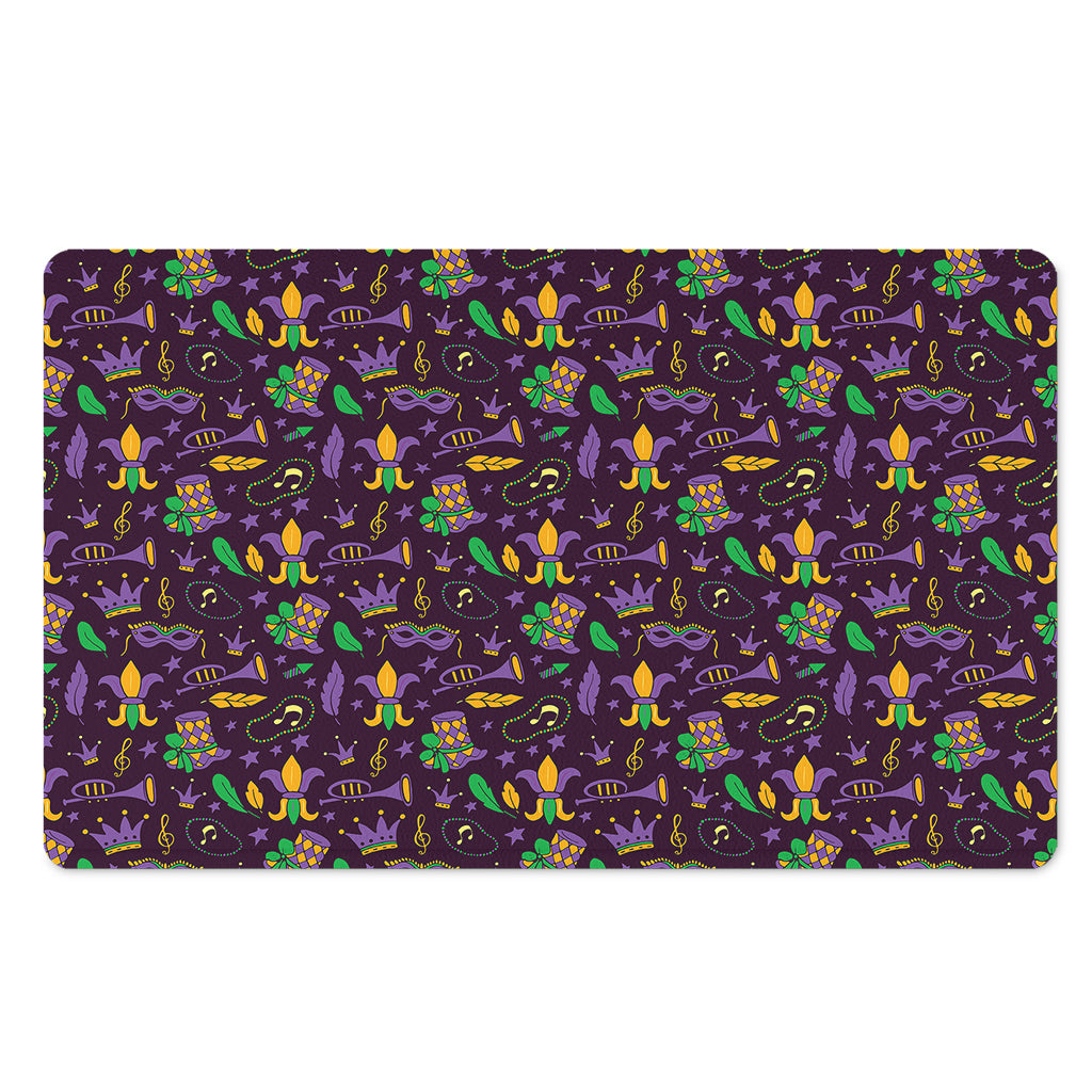 Mardi Gras Party Pattern Print Polyester Doormat