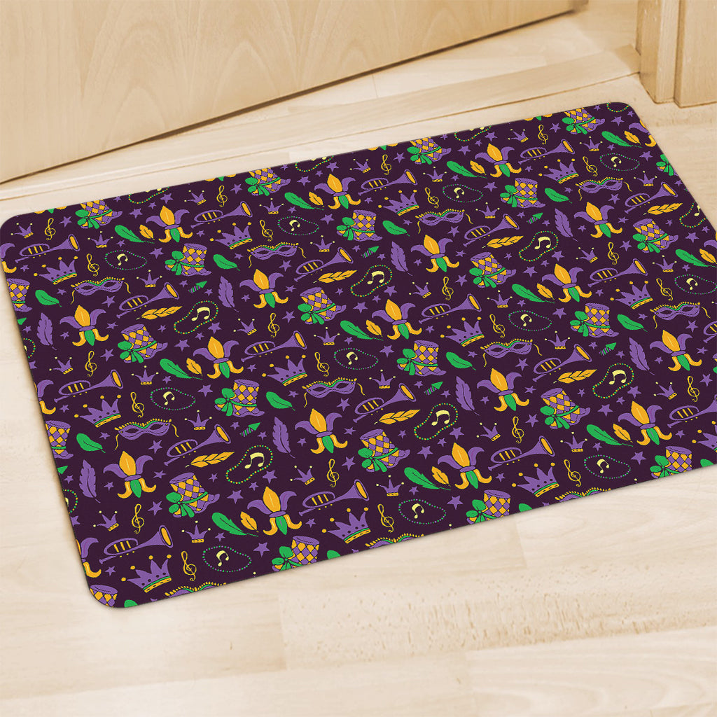 Mardi Gras Party Pattern Print Polyester Doormat