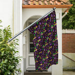 Mardi Gras Party Pattern Print Polyester Flag