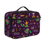 Mardi Gras Party Pattern Print Portable Lunch Bag