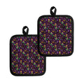 Mardi Gras Party Pattern Print Pot Holders