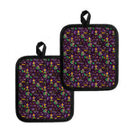 Mardi Gras Party Pattern Print Pot Holders