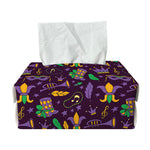 Mardi Gras Party Pattern Print Rectangle Tissue Box Cover