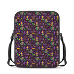 Mardi Gras Party Pattern Print Rectangular Crossbody Bag