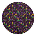 Mardi Gras Party Pattern Print Round Blanket