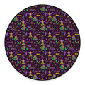 Mardi Gras Party Pattern Print Round Floor Mat