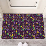 Mardi Gras Party Pattern Print Rubber Doormat