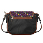 Mardi Gras Party Pattern Print Saddle Bag