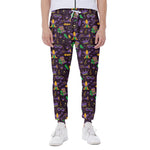 Mardi Gras Party Pattern Print Scuba Joggers